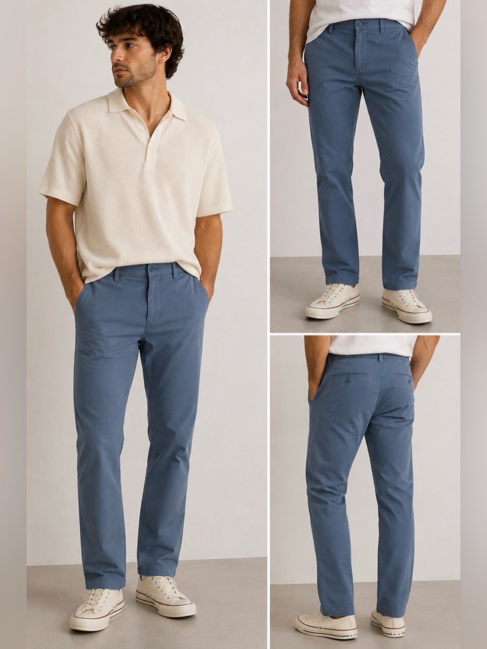 French Connection Men’s Chino Pants Size 32 Blue Gray Casual Dress Pants